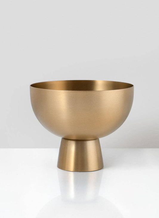 Matte Gold Stainless Steel Flower Compote