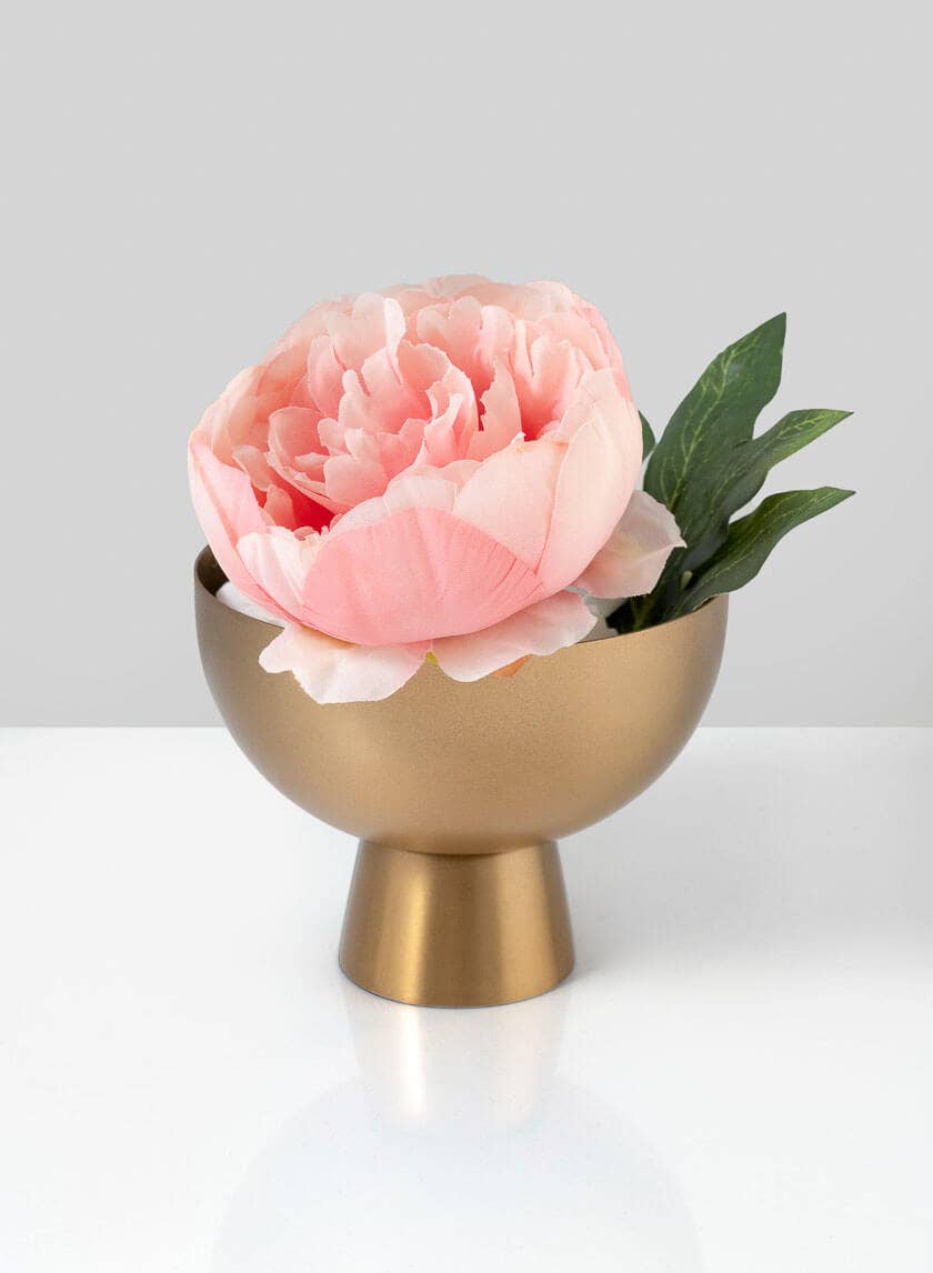 Matte Gold Stainless Steel Flower Compote